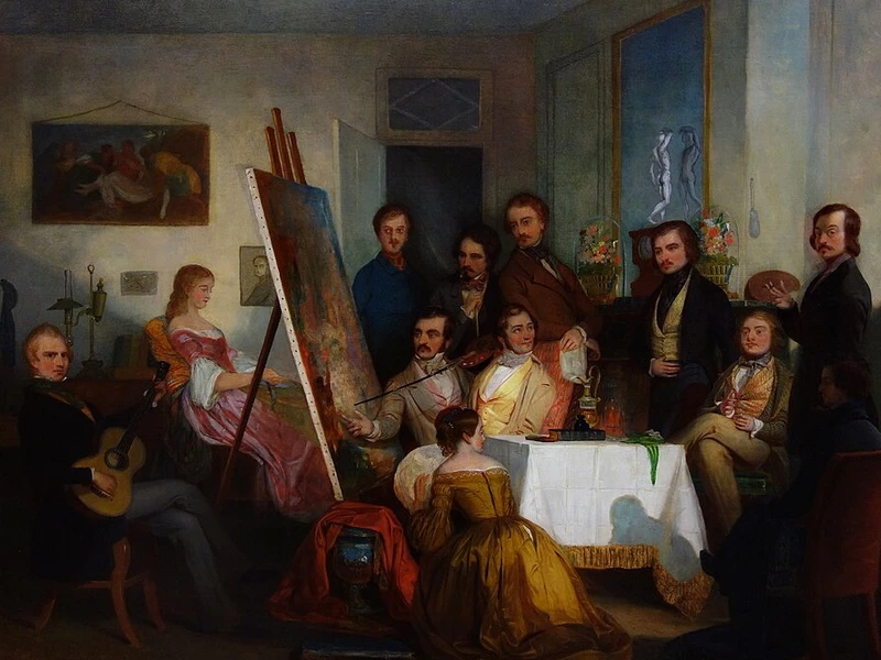 1806-Francis William Edmonds - Un ricevimento in studio, Parigi, 1841 - Albany Institute of History and Art